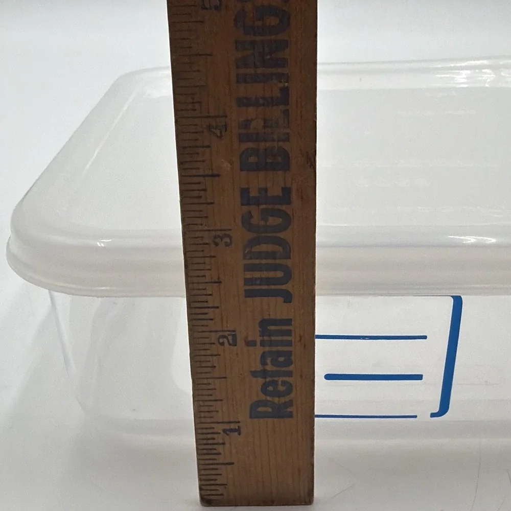 Rubbermaid Commercial Square Storage Container W/Lid 2 Qt Clear #6509